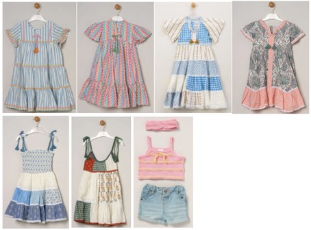 Summer Dresses and Knitted Top Shorts and Headband Outfit Set